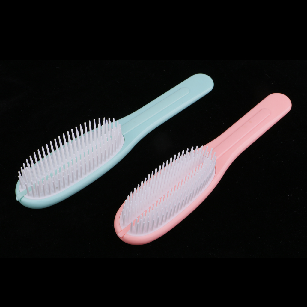 2 Pieces Hair Brush Compact Travel Comb Permed Natural Hair Detangling Combs