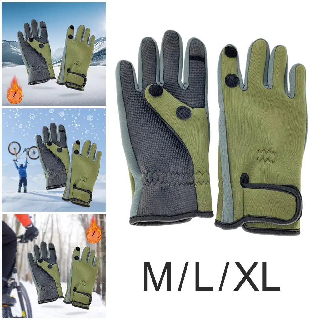 Anti-Wind Winter Warm Gloves Touch Screen Thickend Anti-Slip Anti-Water for Hiking Cold Weather Skating Cycling Outdoor