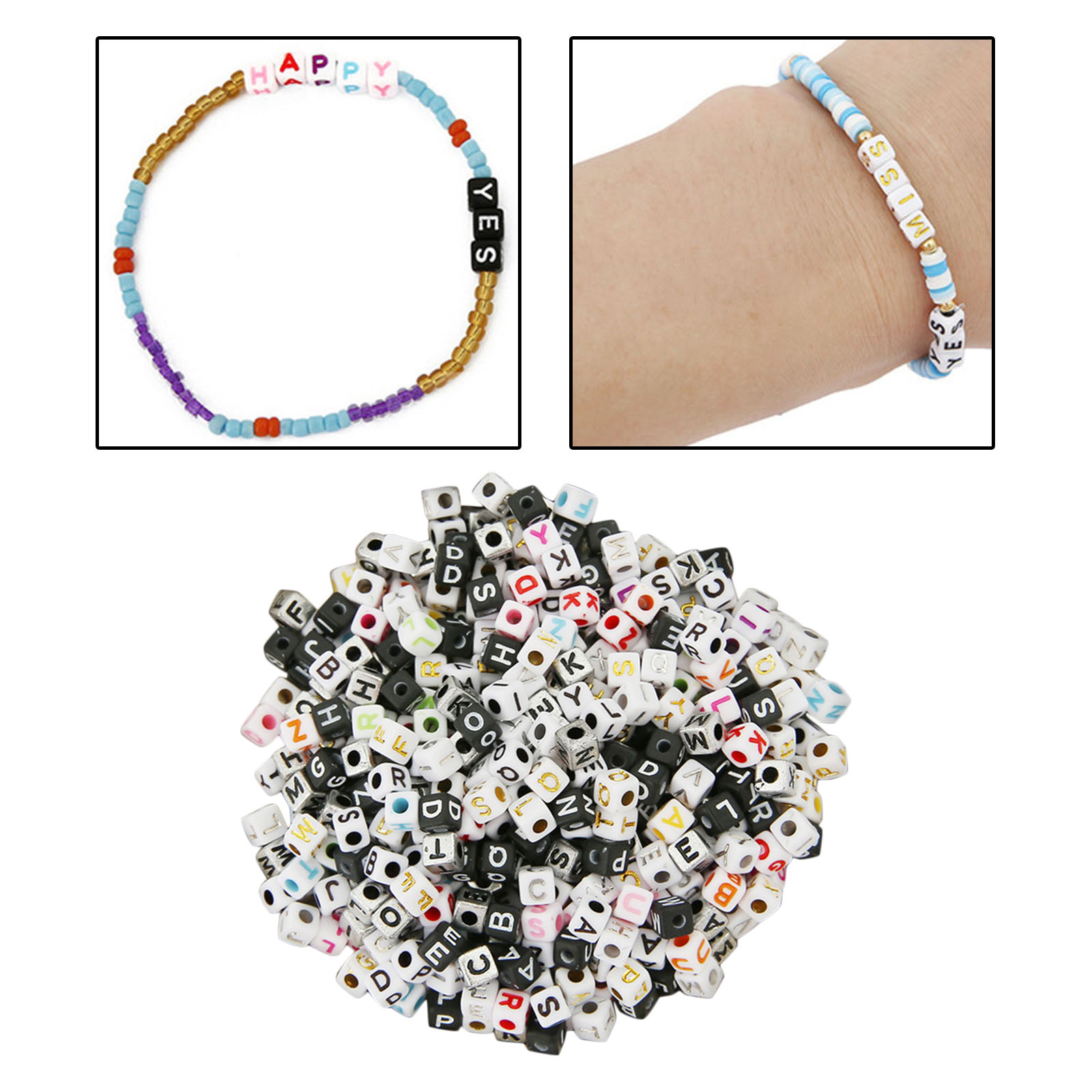 1200-pack 5mm A-Z Alphabet Letters Beads DIY Educational Toys, Handmade Gift