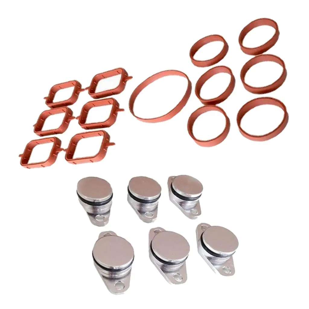 Intake Manifold Gaskets Swirl Flap Replacement Set + O-ring for BMW