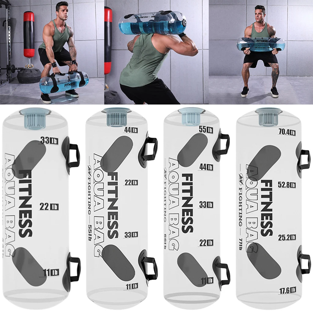 Bodybuilding Gym Water Bag Exercise Workout Fitness Water Sandbag Muscle Training for Easy Safety Working-out Sport Equipment