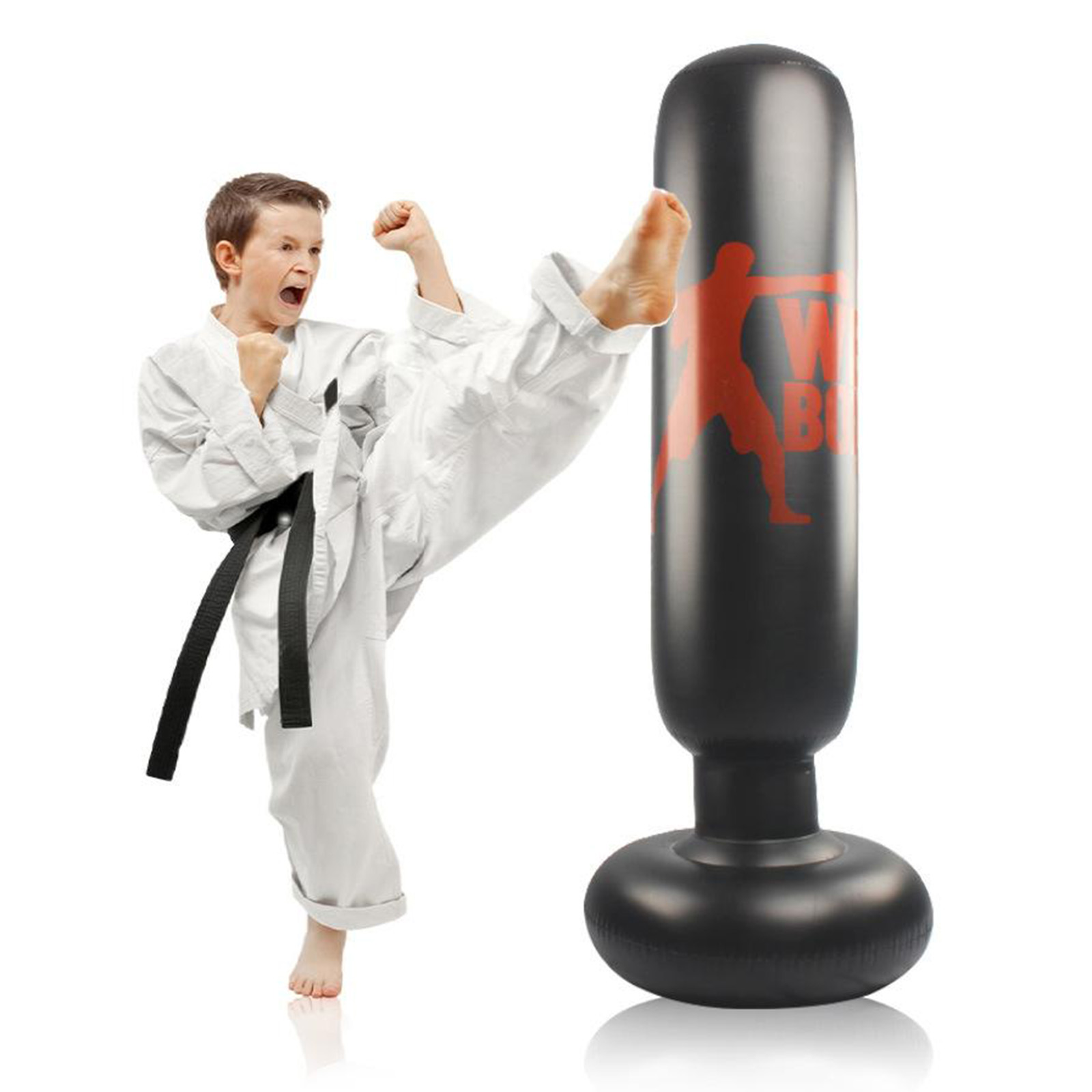 Punch Bag 63 Inch, Inflatable Free-Standing Fitness Target Stand Tower Bag,