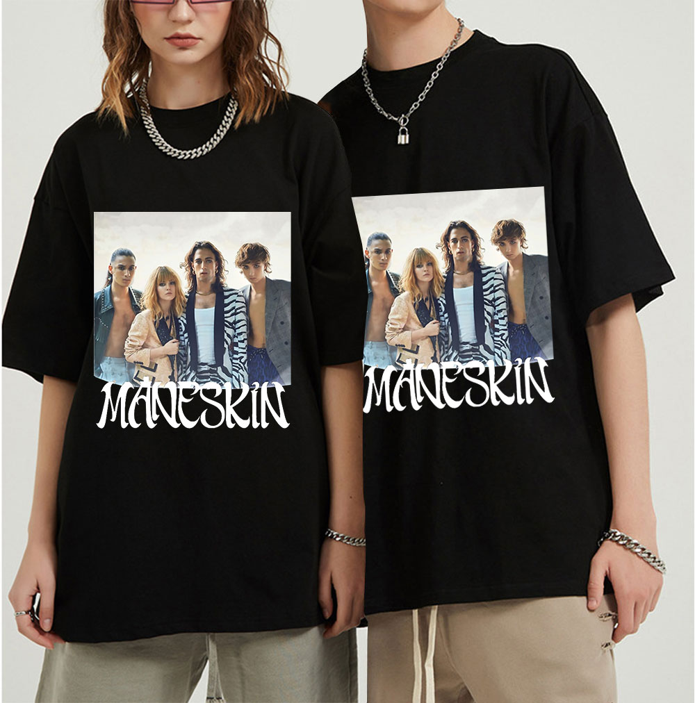 Maneskin T Shirt Summer Fashion Mens 