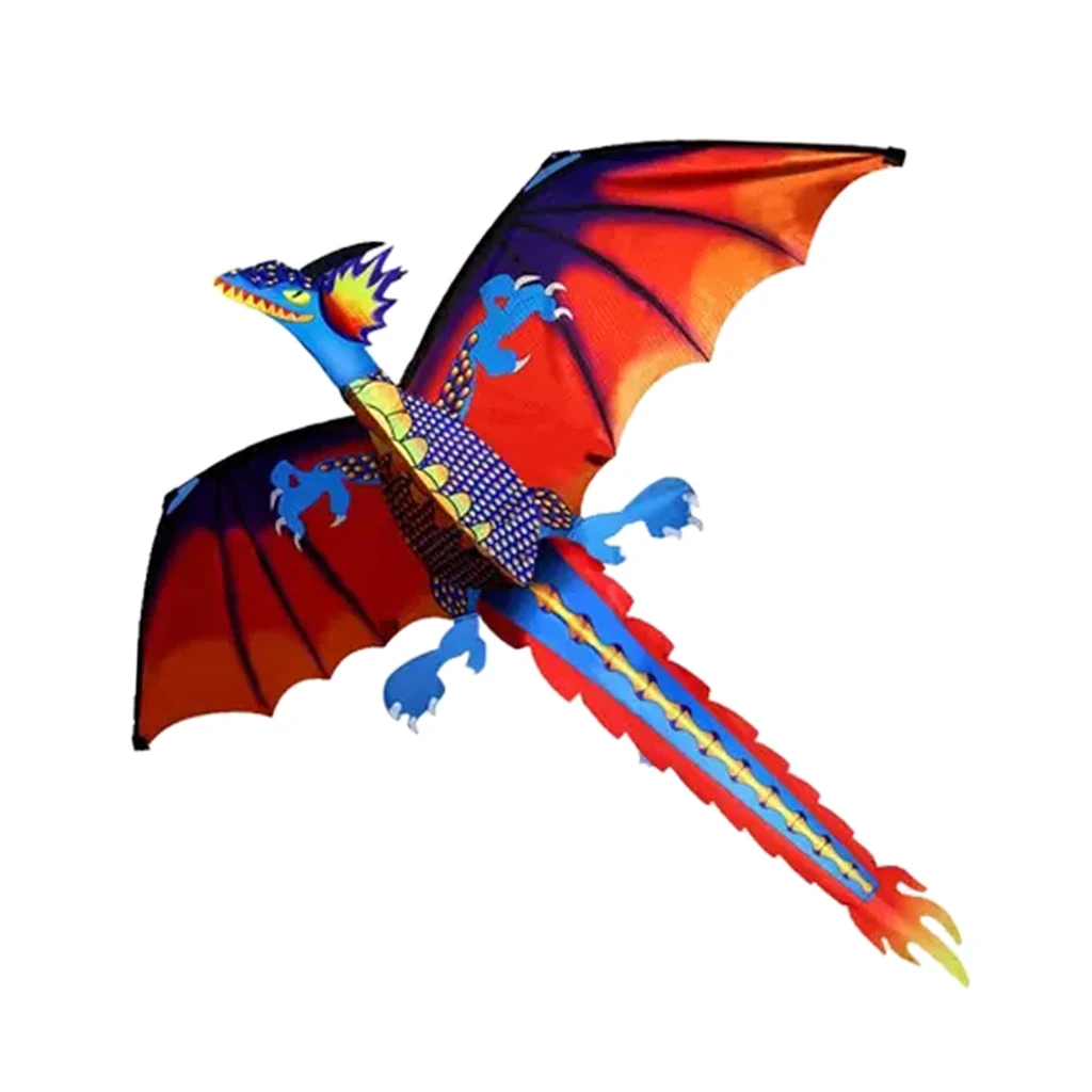 3D Dragon Kite for Kids Adults Toy Fun Park Beach Game with Flying Tools