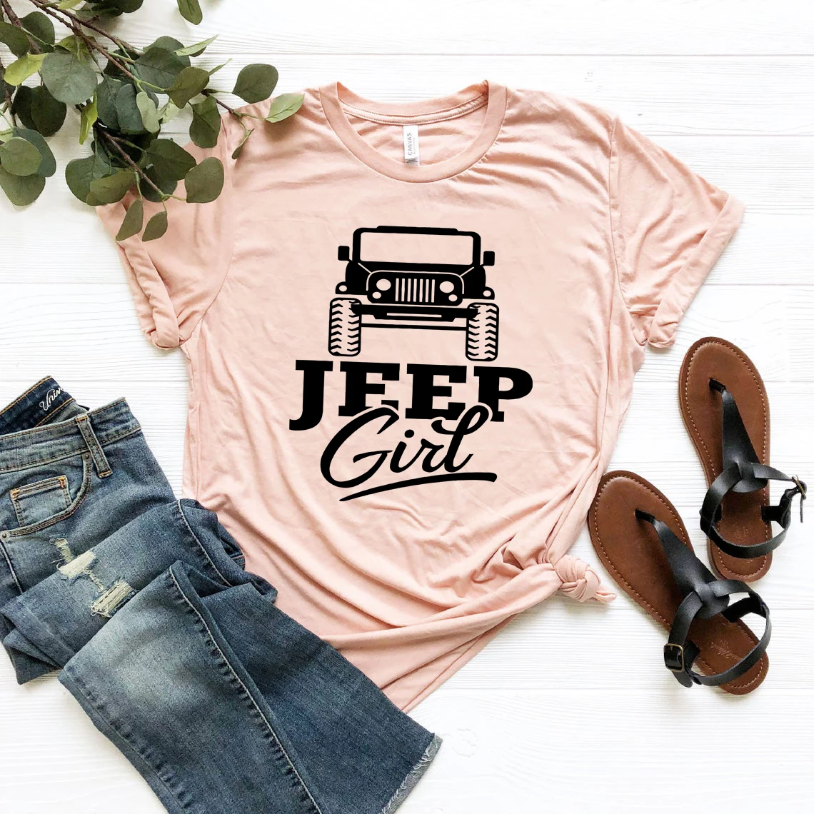 Jeep Girl T Shirt GraphicJeep Lover Tees Summer Casual Short Sleeve Round Neck Shirts for Girls graphic tees women