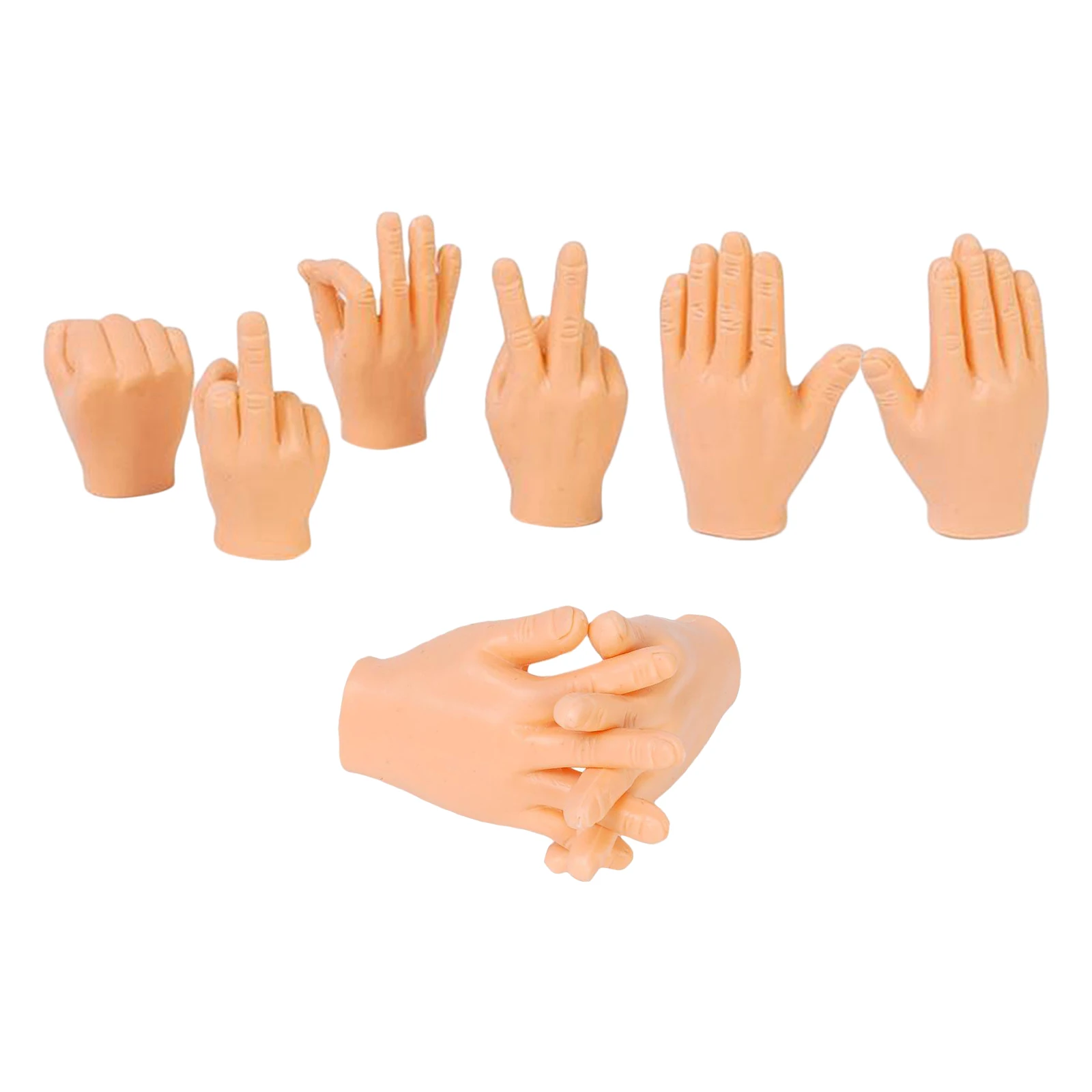 Tiny Hand Finger Puppets Little Finger Props for Hands Halloween Hand Prop Accessories Mini Prank Hand Gag Gifts for Adults