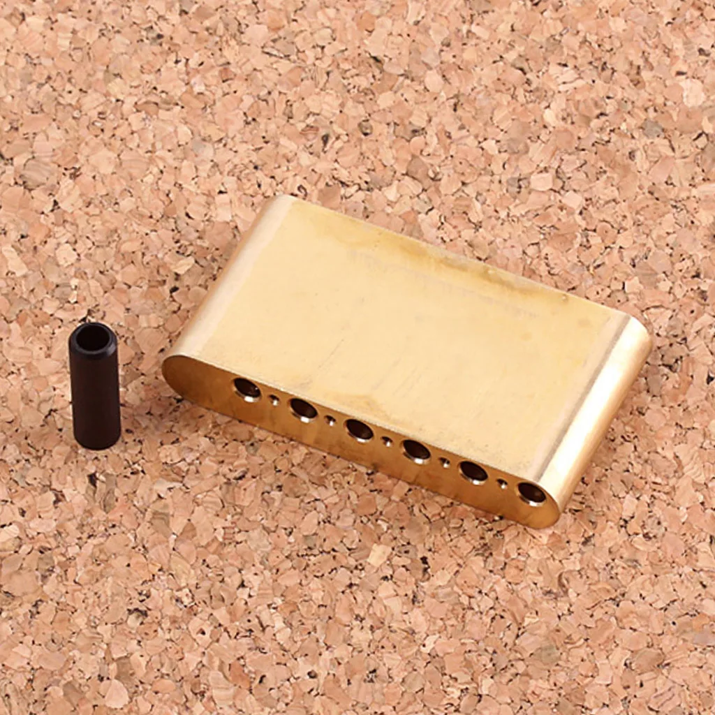 Brass Tremolos Block Bridge with Bar Kits for ST Electric Guitar Parts DIY