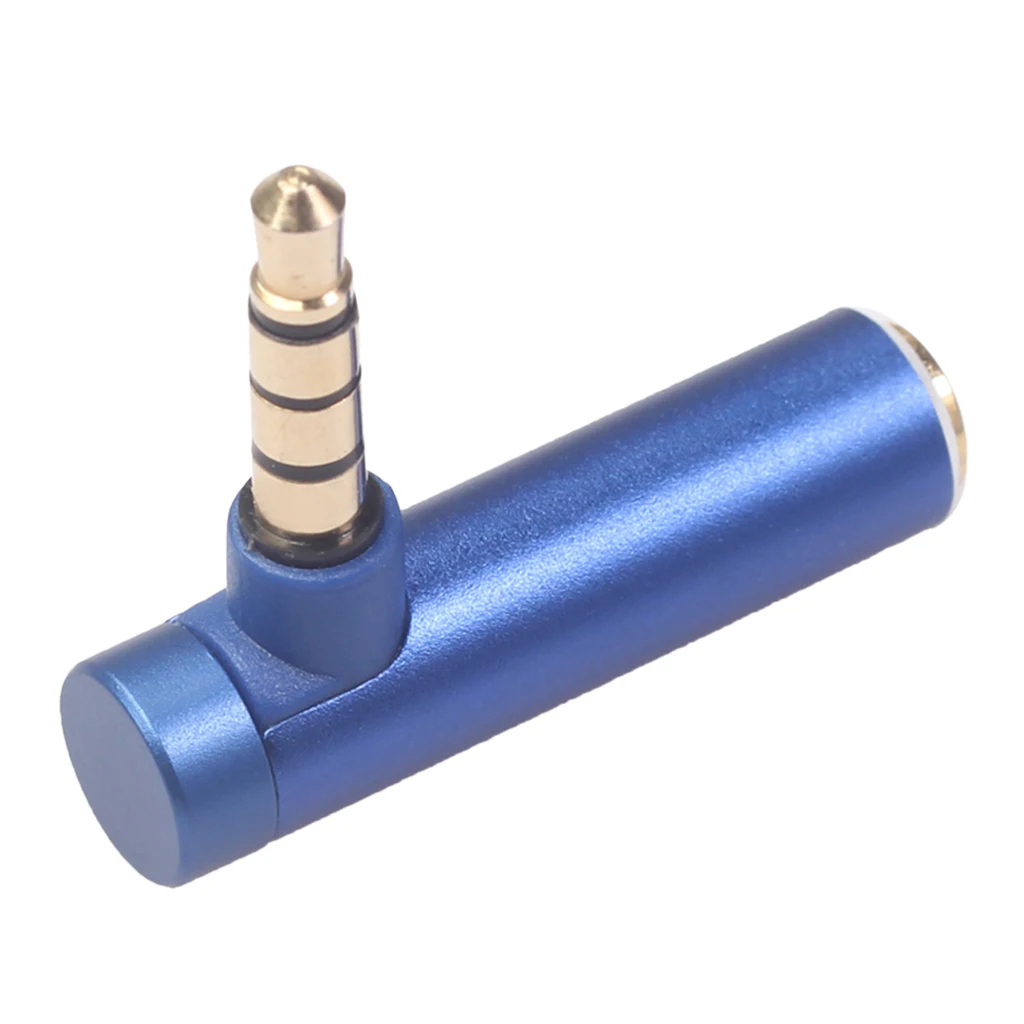 3.5mm Male to 3.5mm Female 90 Degree Right Angle Stereo Jack Adapter