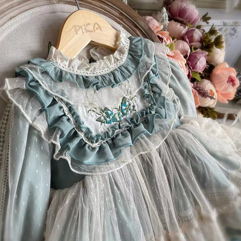 Spanisch Kinder Mädchen Kleid Winter Kleid für Mädchen Mode Festival Süße Kleid Party Kleider für Mädchen Weihnachten Lolita Kleid – Detail 5