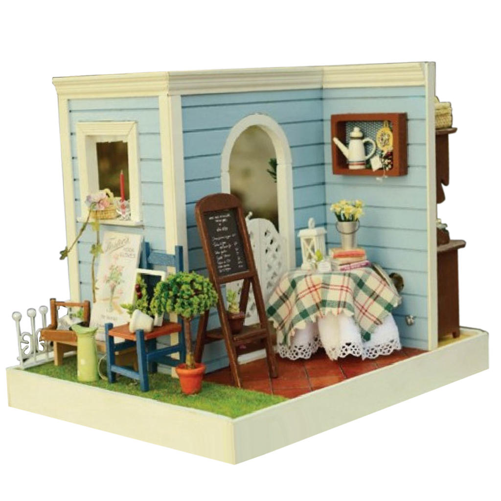 1/24 DIY Handcraft Miniature Project Sweet Wooden Two-Sided Doll House Baking House