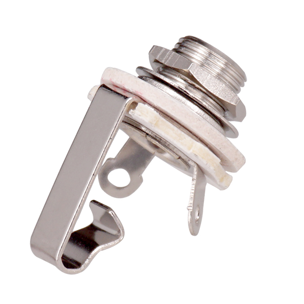 6.35mm Jack Output Socket Plug Mono for Electric Guitar Bass Accs Set of 2