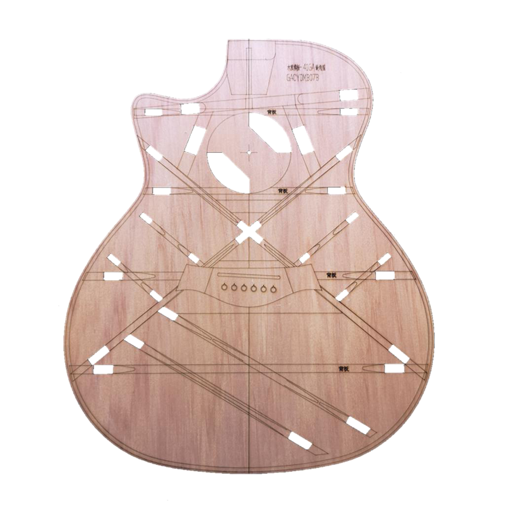 DIY Acoustic Guitar Body Layout Template Premium GA Guitar Building Templates