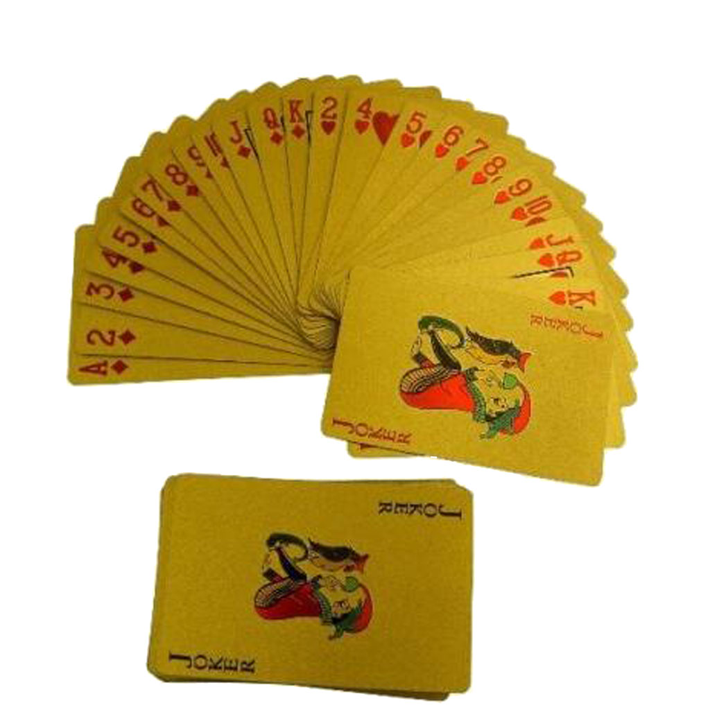 Hot Sale Playing Cards W/ 24K Gold Leaf And Dollar Design Full Deck Poker
