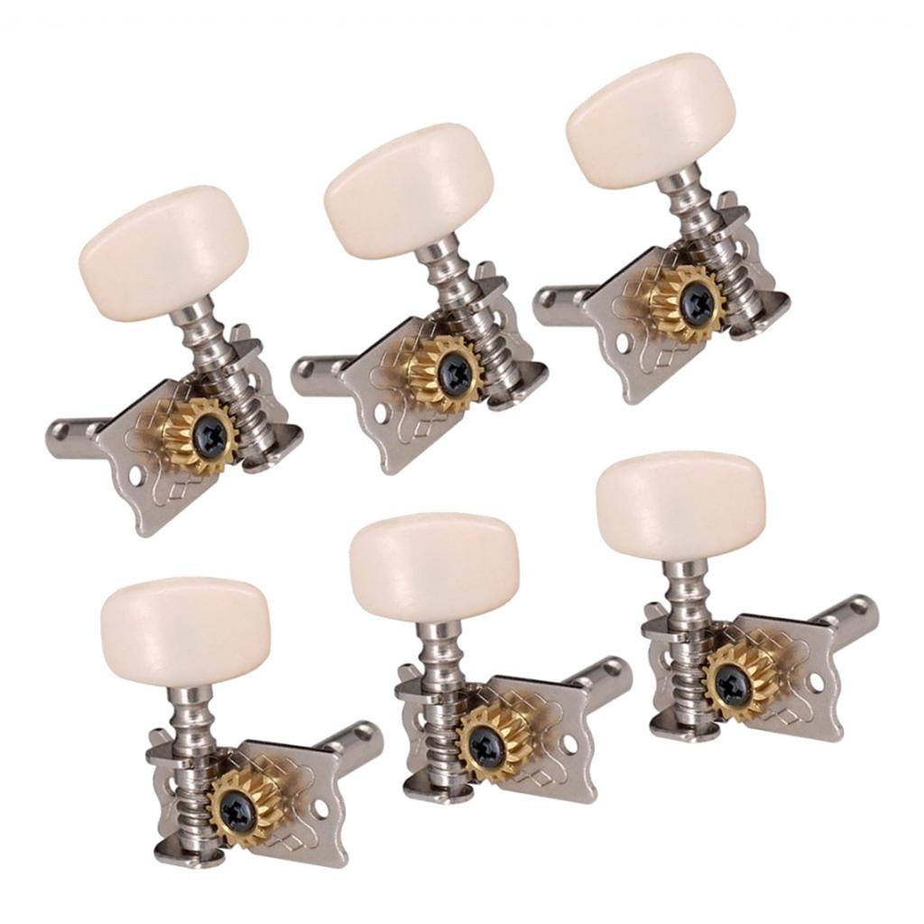 6Pieces 3L 3R Guitar String Tuning Pegs Tuner Machine Heads Knobs Tuning Keys for Acoustic or Electric Guitar