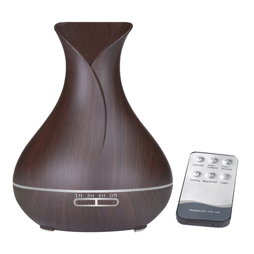 Wood Grain 500ml Essential Oil Aroma Diffuser Air Mist Humidifier Purifier
