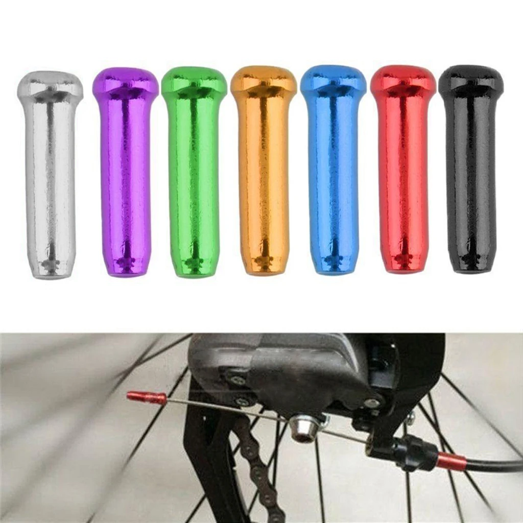 50x Durable Bicycle Brake Shifter Cable End Caps Crimps Cap Cover Universal