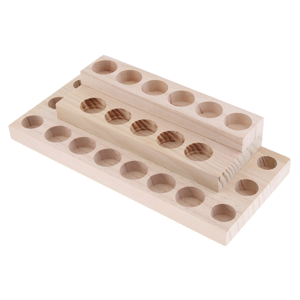 Wooden Essential Oils Display Storage Organizer Holder Stand Rack for 15ml 20ml 30ml Bottles