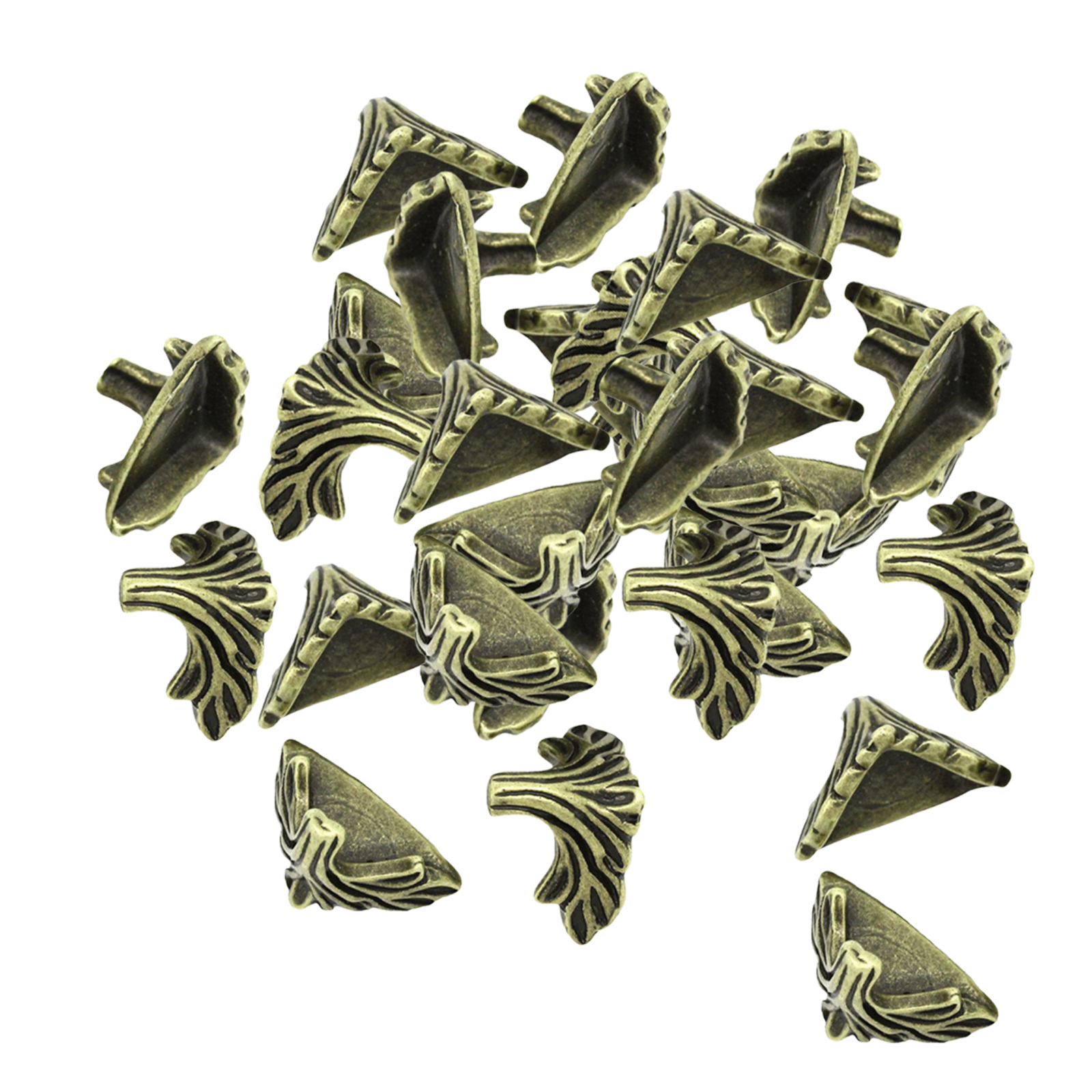 30Pcs Antique Bronze Metal Box Corner Angle Brace for Wood Chest Trunk Box