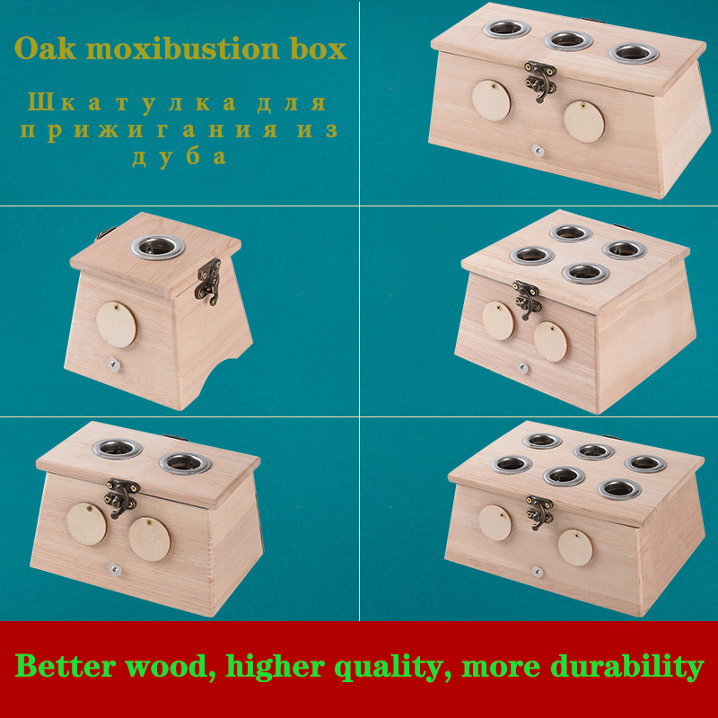 Best of Nature Oak Moxibustion Burner Box Warm Acupuntura Massage Therapy Moxa Stick Neck Knee Body Acupoint Massager 8mm Thickness Reviews & Tips