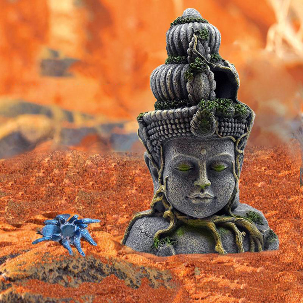 Guanyin Bodhisattva Statue Head Fish Tank Landscaping Ornament Simulation Crafts Aquarium Decorations Fish Entertainment