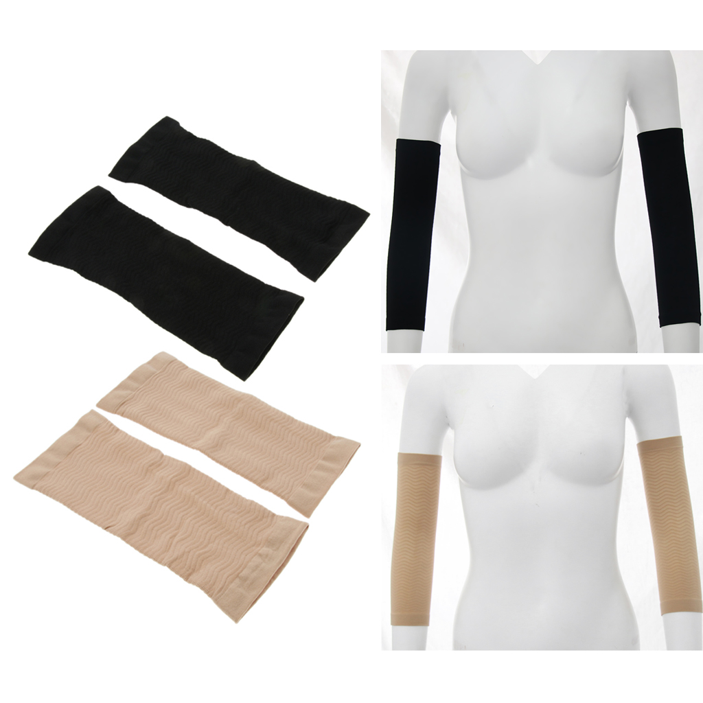 2 Pairs of Arm Shaper Sleeves for Fat Loss, Upper Arm Wrap Bands - Fat Buster