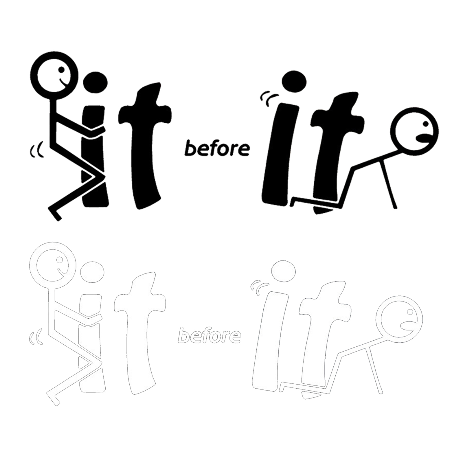 -It before It Fu-cks You Vinyl Decal Window for  Car Truck