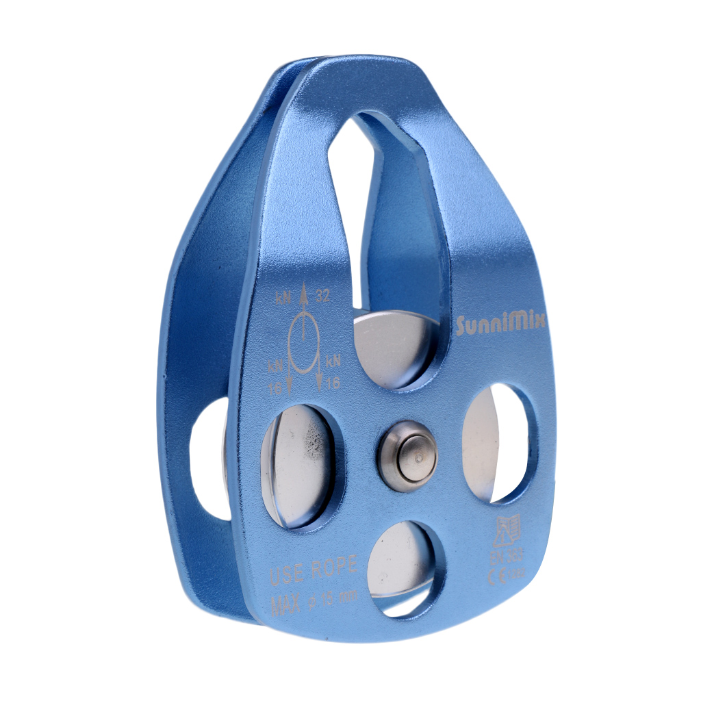 Safety 32KN Rock Climbing Single Pulley Tree Rigging  Mountaineering Hauling Rope Accessory Euqipment