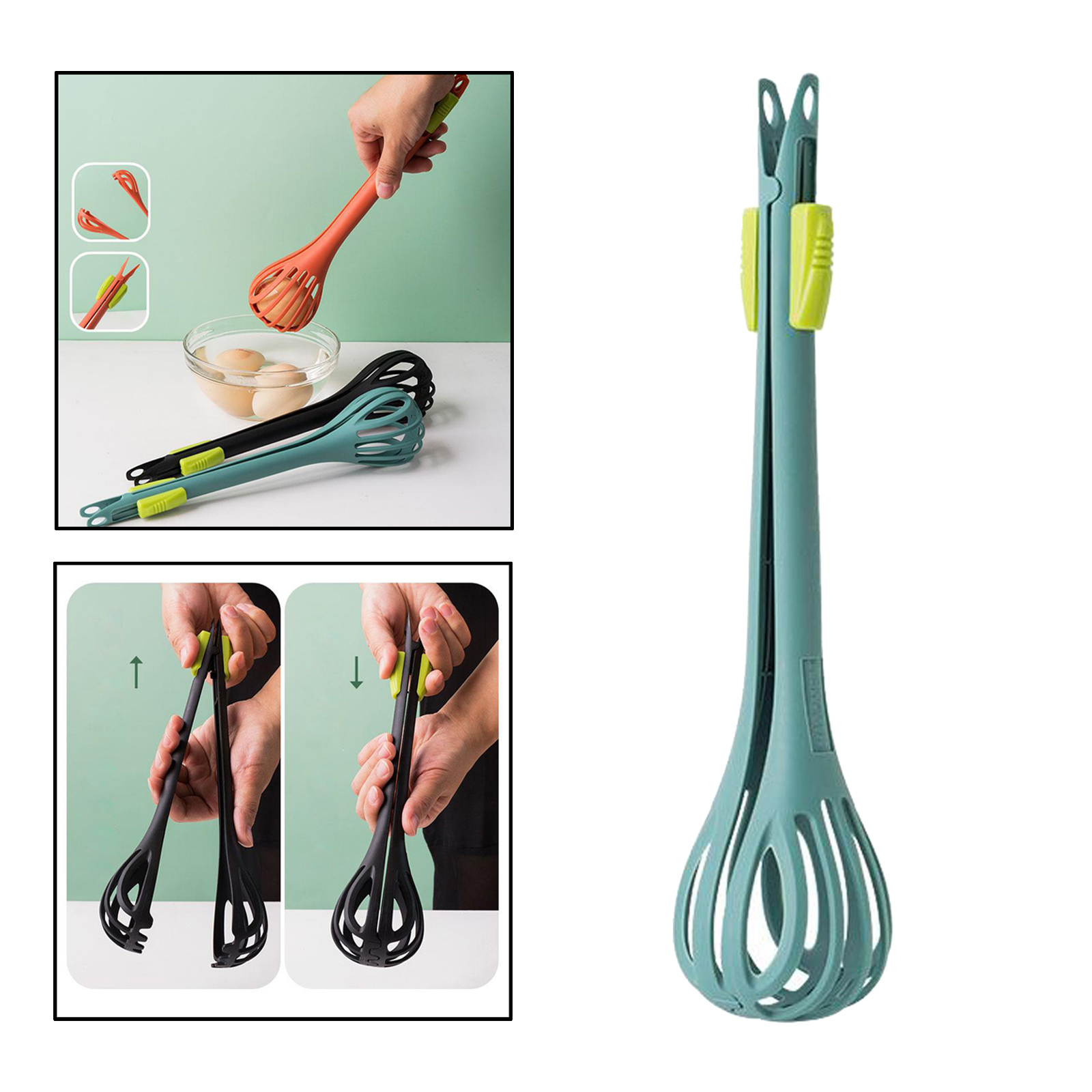 Durable Egg Whisk, Mamual Eggbeater, Muti 2 in 1 Egg Beater, Salad/ Food/