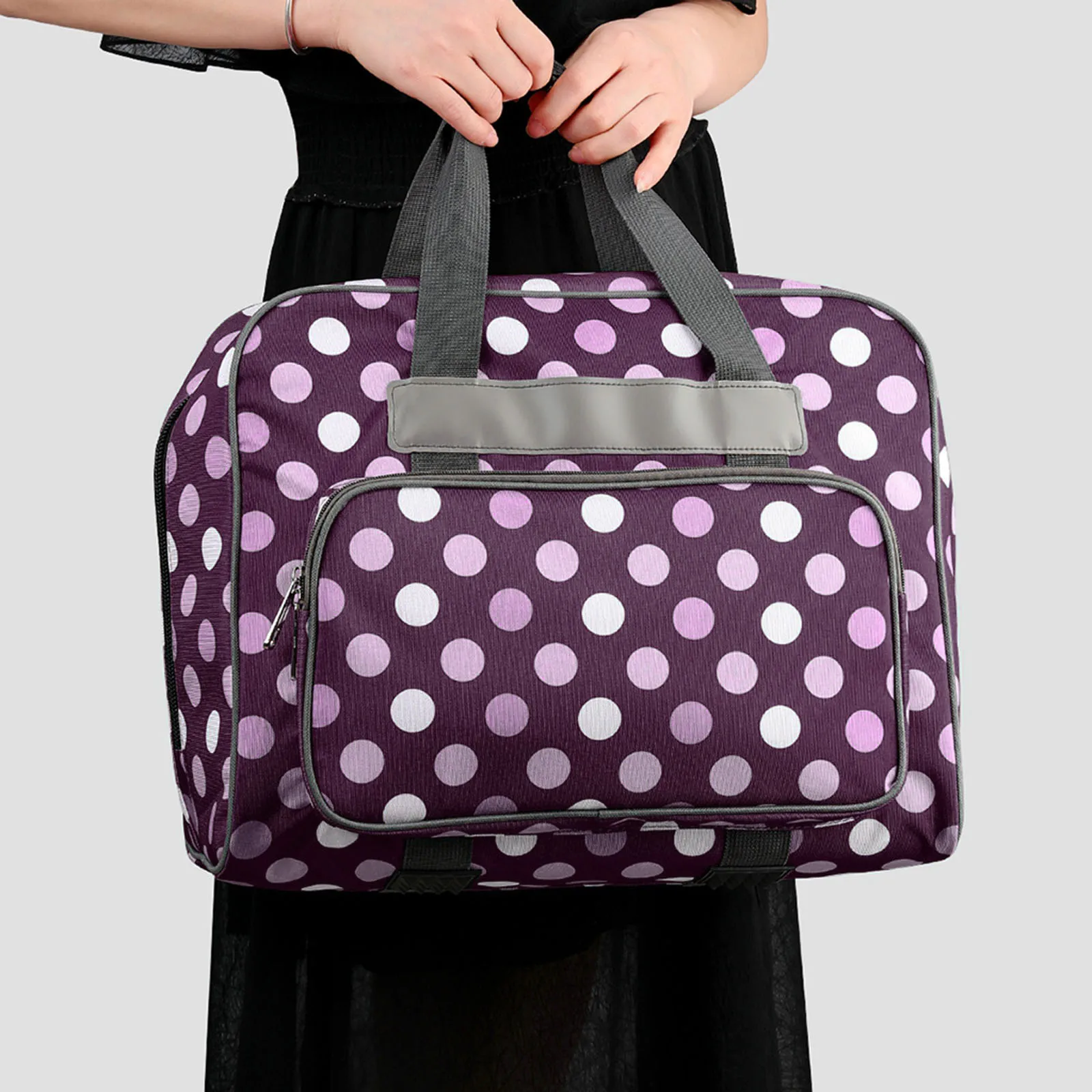 Sewing Machine Bag Large Capacity Dot Pattern Fashion Useful Storage Bags Oxford Cloth Home Use Tote Multi-functional