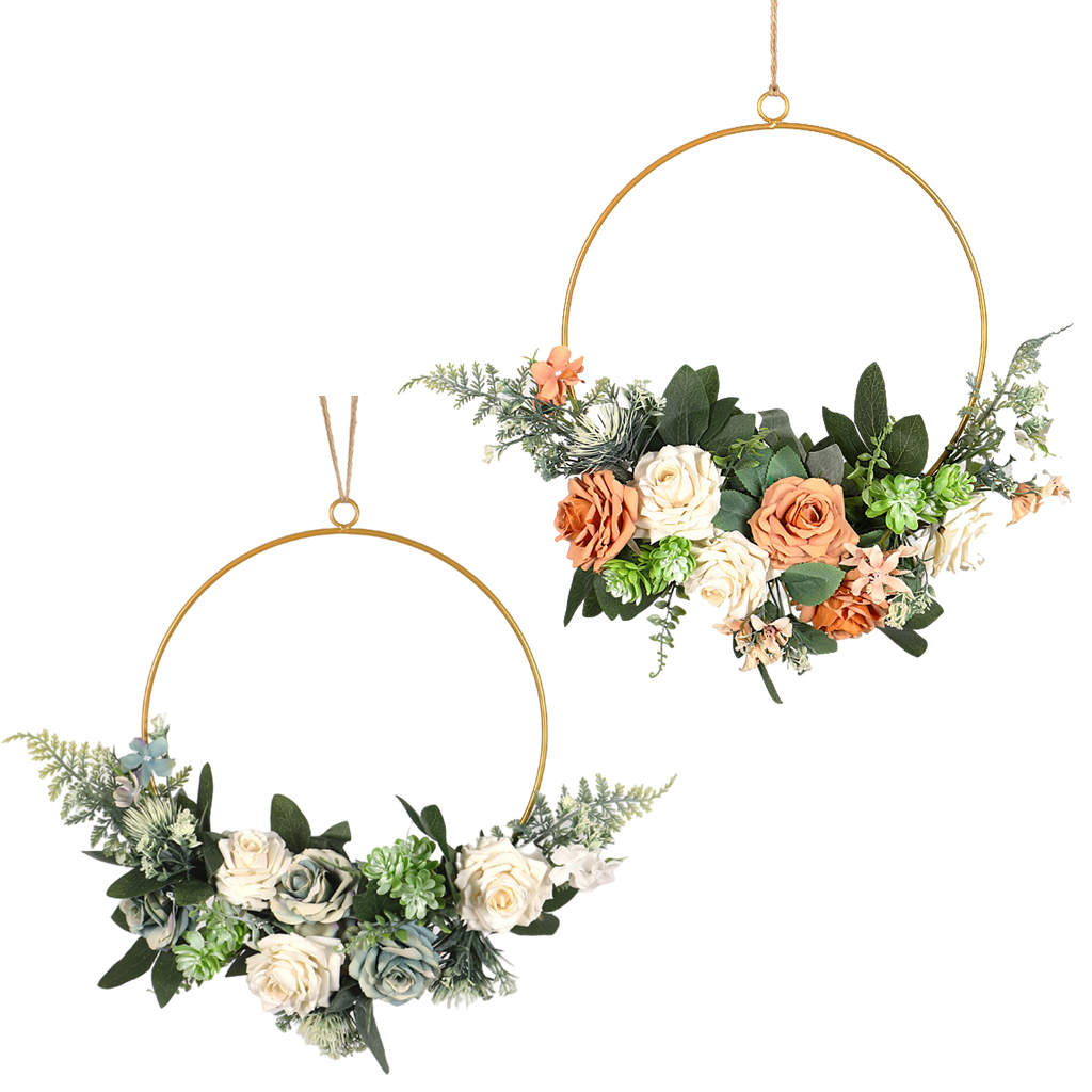 Vintage Front Door Hanging Flower Wreath Garland Wedding Home Ornament Vintage Front Door Hanging Flower Wreath Garland Wedding Home Ornament
