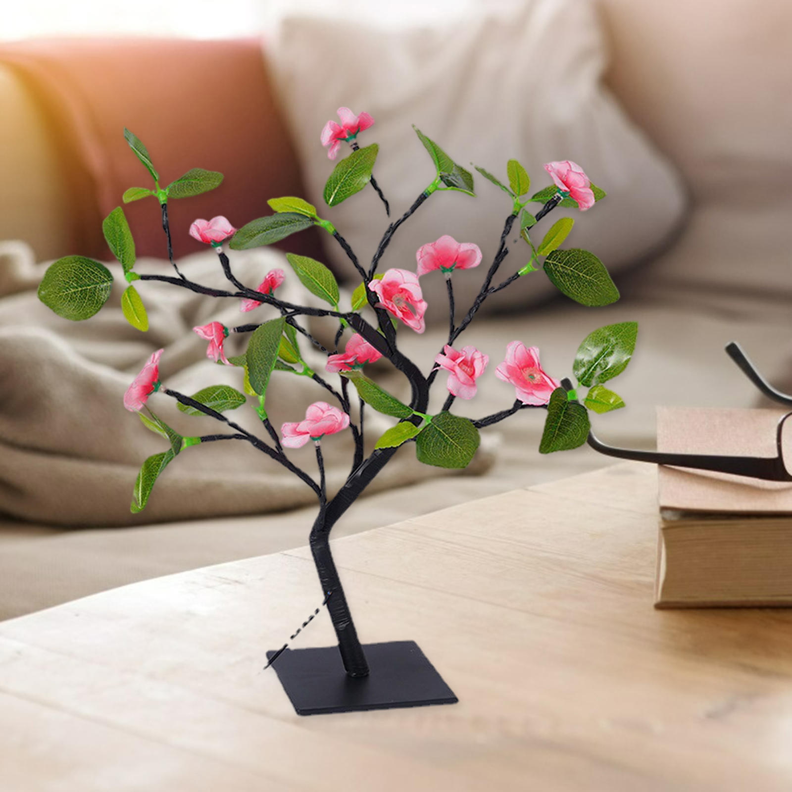 Leds Night Light Bonsai Tree Lamp Plum Blossom Table Lamps Indoor Wedding Home Decoration USB Plug