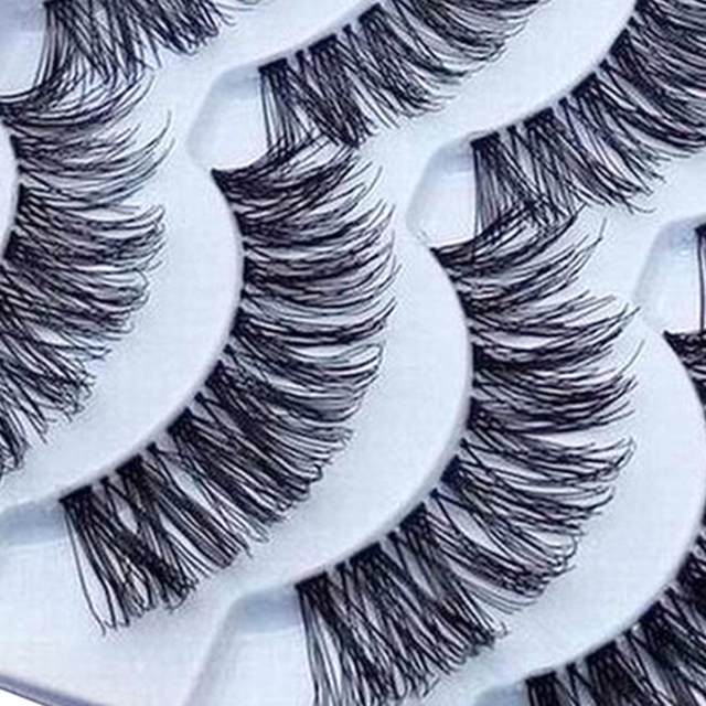 5 Paar Naturwimpern – Feine, Trompetenförmige Falsche Wimpern Für Voluminöse Augen