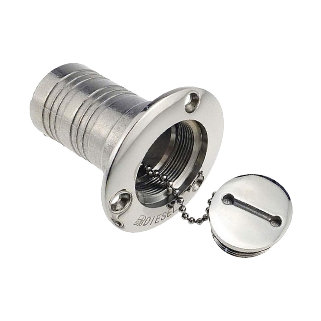 38mm Marine Boat  Tank Deck Fill Filler with Key 316 Stainless Steel