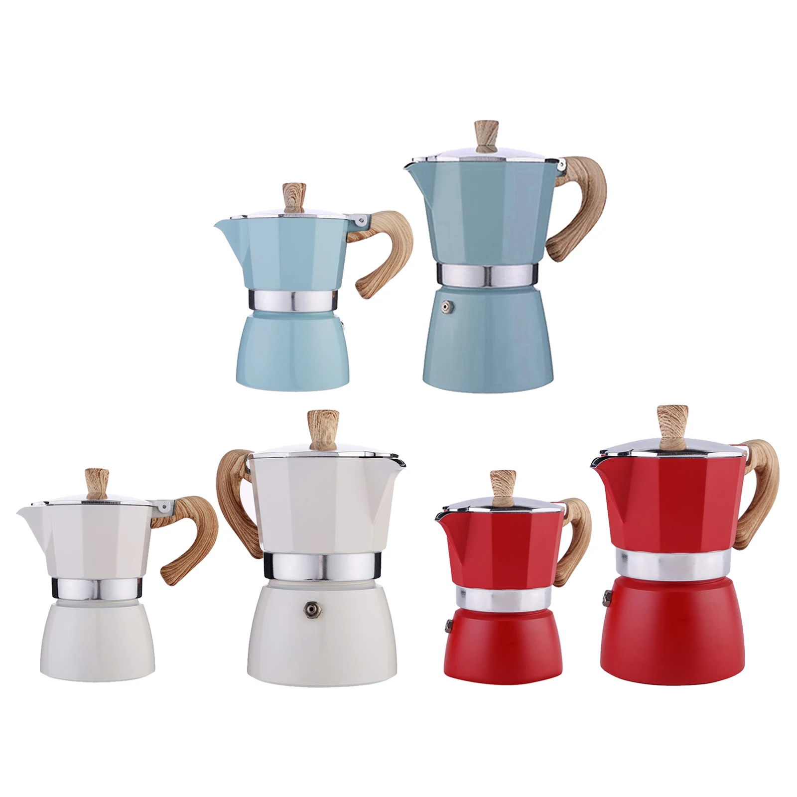 Aluminum Mocha Coffee Maker Portable Percolator Home Office Mocha Pot Espresso Maker 3Cups/6Cups Easily Wash & Clean Aluminum Mocha Coffee Maker Portable Percolator Home Office Mocha Pot Espresso Maker 3Cups/6Cups Easily Wash & Clean