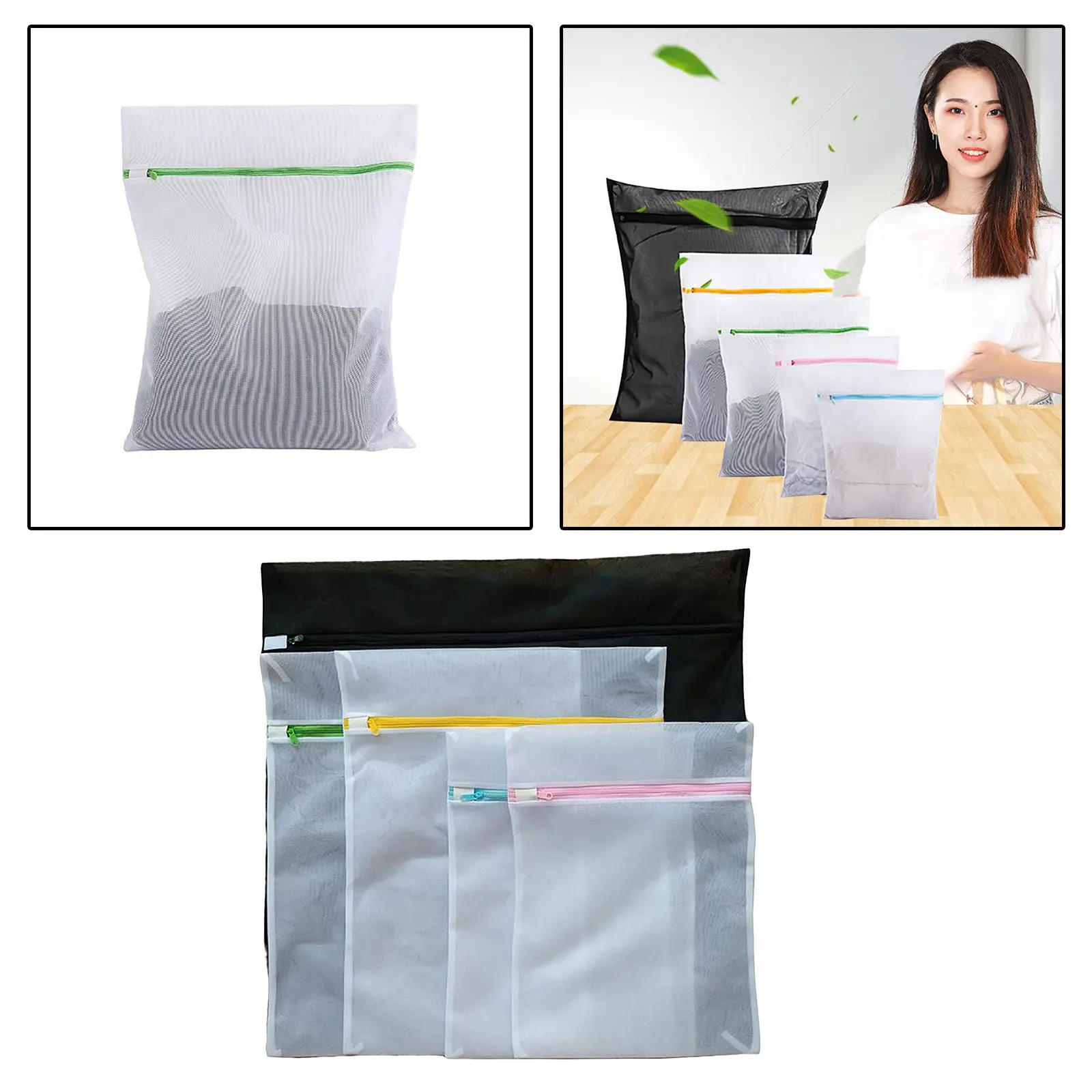 5Pieces Mesh Laundry Bags for Delicates Travel Storage Organize Bag, Clothing Washing Bags for Travel Outdoor
