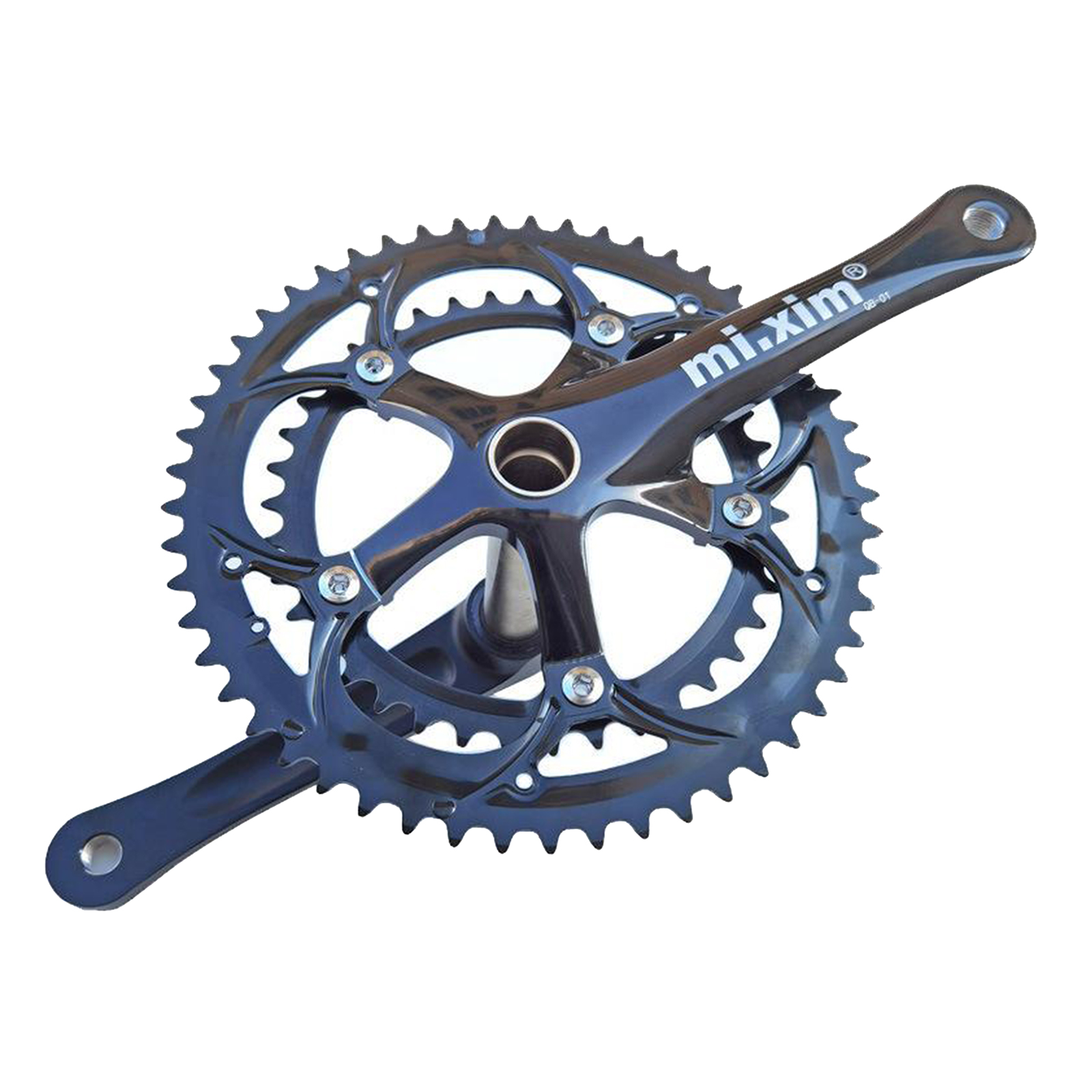 Lightweight 53/39T Bike Crank Set Road Mountain Bicycle 130BCD Chainring 6-10 Speed Steel Chain Wheel with Hollow BB Crank Set