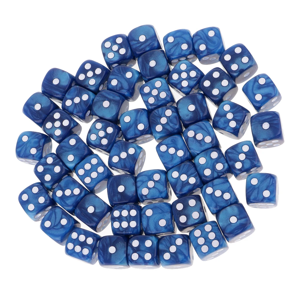 50Piece/Set D6 Round Corner Dice 16mm for Party Role Playing Game Toy