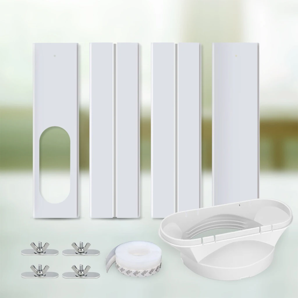 Portable Air Conditioner Window Kit with Coupler Adjustable Sliding Track, Good Sealing