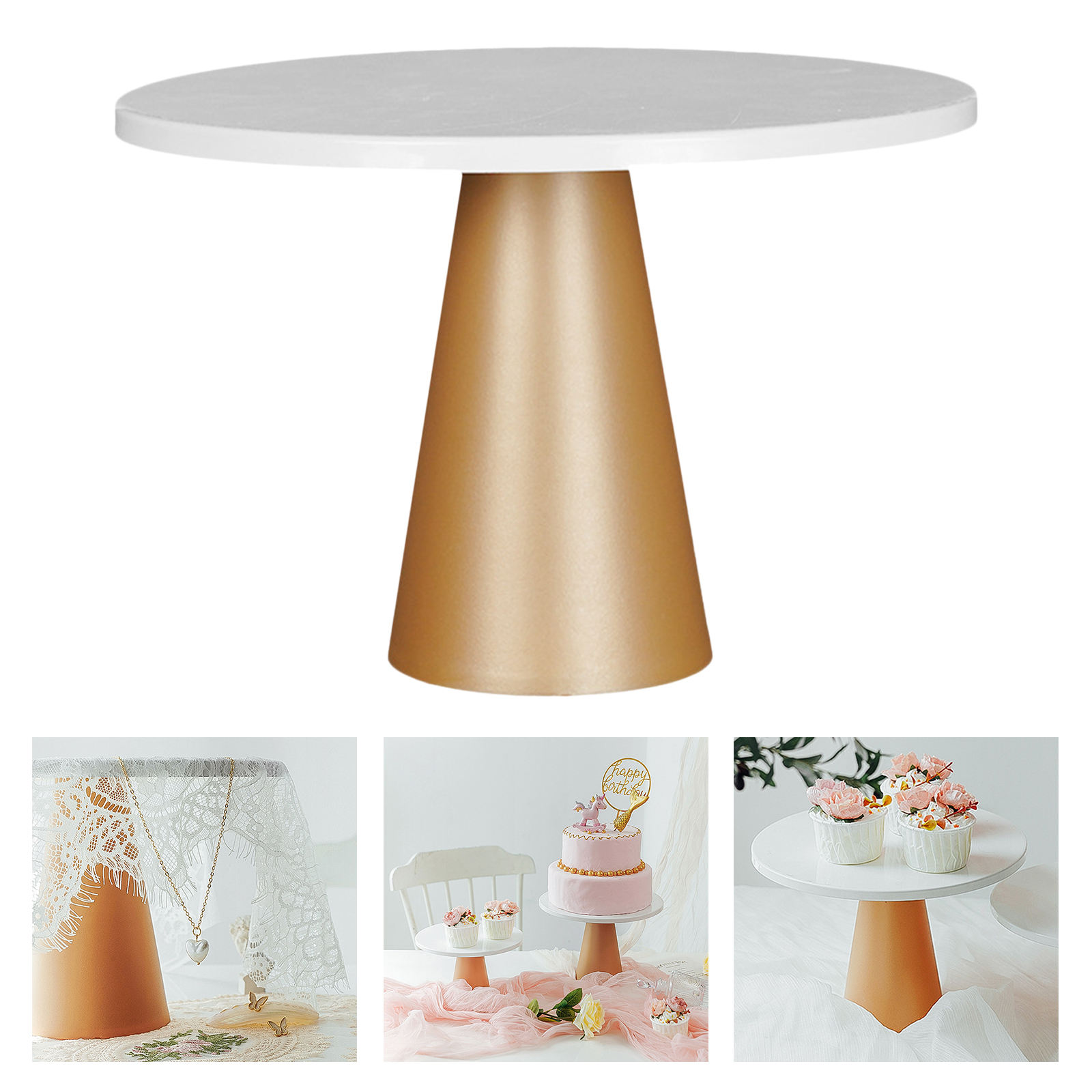 Gold Wedding Dessert Tray Cake Stand Wedding Party Birthday Decoration Plate Cake Biscuits Display Decoration Plate