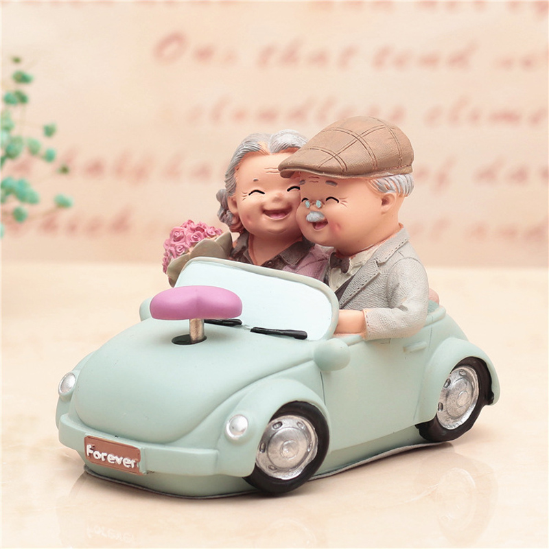 Amor dura estatueta o casal idoso aniversário