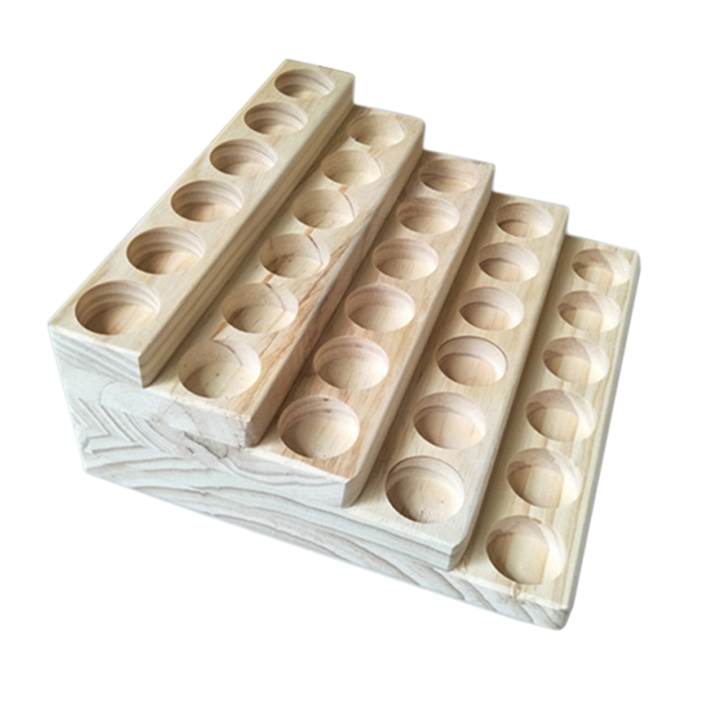 5 Tier Wooden Essential Oils Storage, Organizer Display Stands Rack Holder for