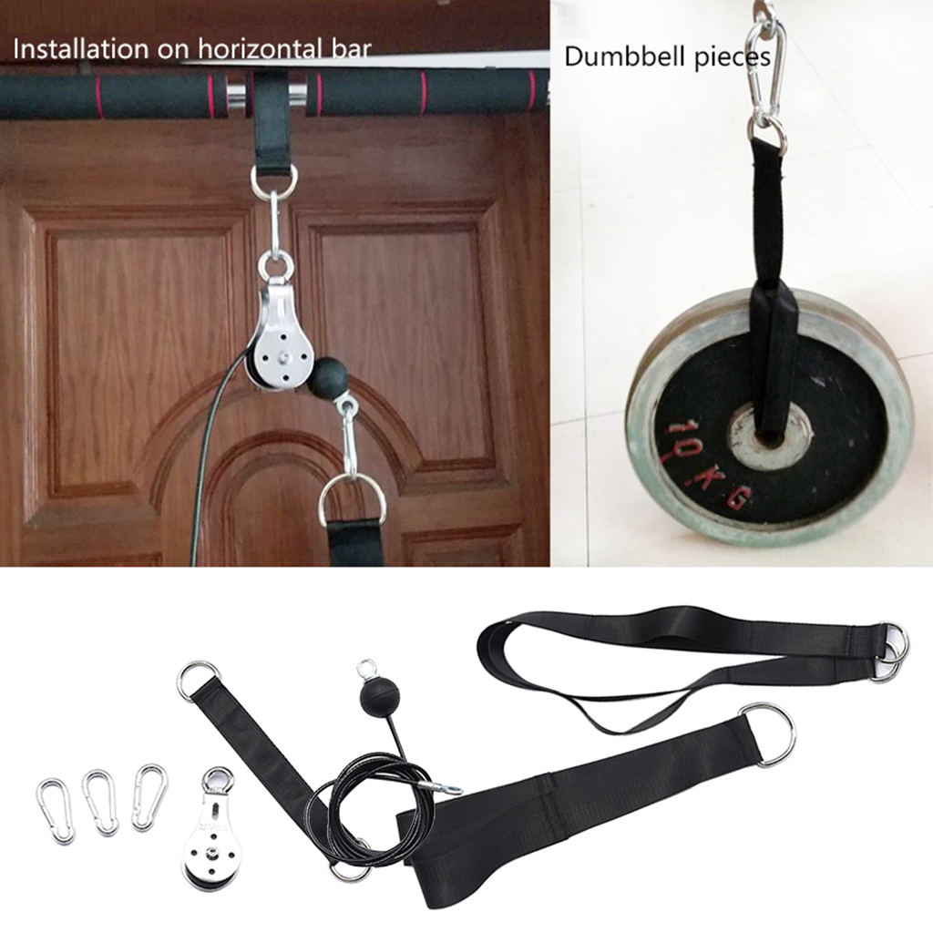 Pulley Cable Machine Attachment Home Gym Biceps Triceps Arm Strength Training