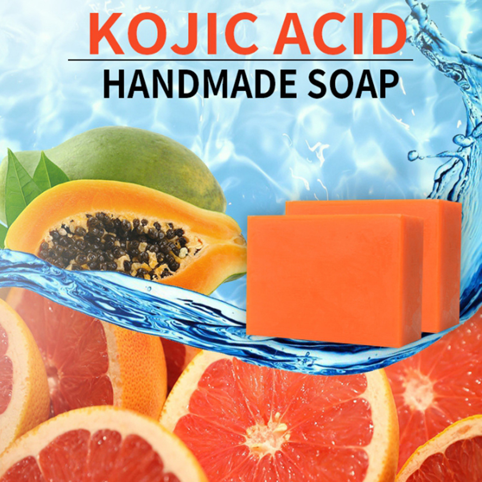 Natural Handmade Kojic Acid Essential Oil Soap Skin Whitening Deep Cleansing Bar
