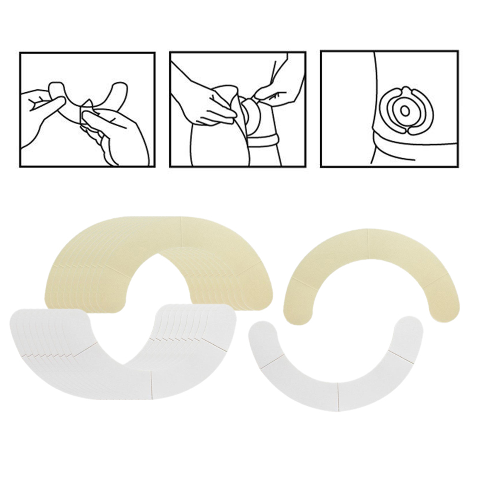 20pcs Portable Ostomy Care Fix Tape Spunlaced Tapes Spuntape Ostomy Care Fix Tape Prevent Flange From Warping And Shifting
