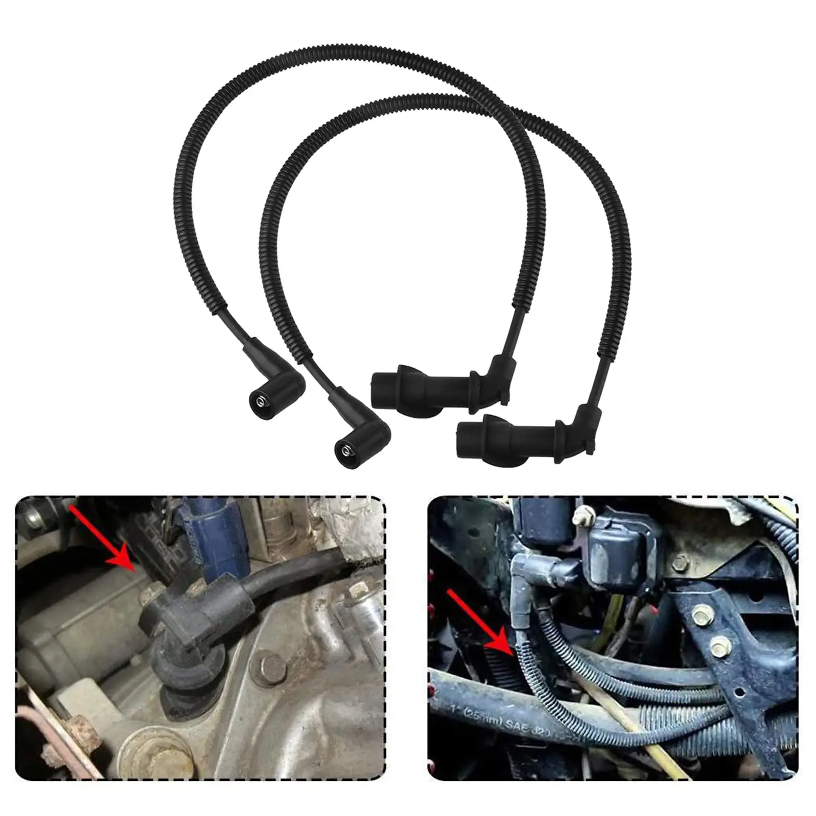 2 Pieces Spark Plug Ignition Coil Wires for Polaris Sportsman 800 2005-2014 Spare Parts