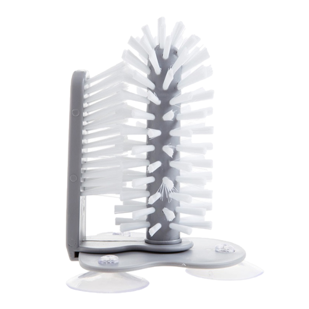 Bristle Scrub Kitchen Bottle Cleaning Washing Brush-Up Glass Brush with Suction Cup