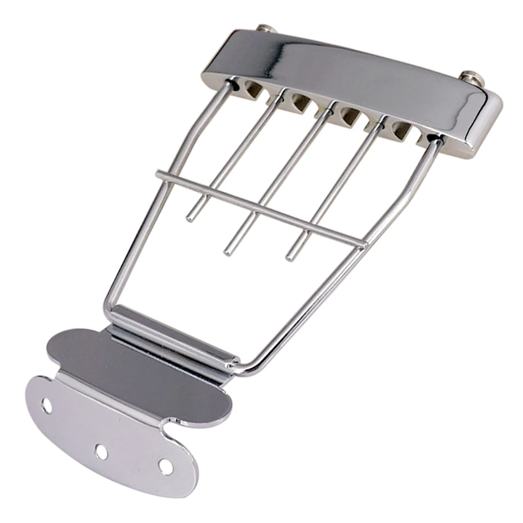 Bass Trapeze Bridge Tailpiece 15mm Spacing Screw fro 4 String Archtop Guitar