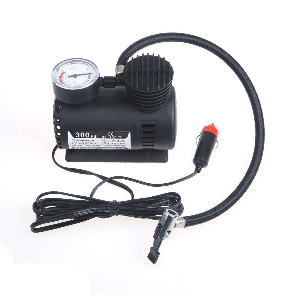 1 Pcs Portable Car Electric Air Pump Inflator Deflator, 12V Mini Compact Compressor Pump For Car Bike RV Truck Tyre Etc