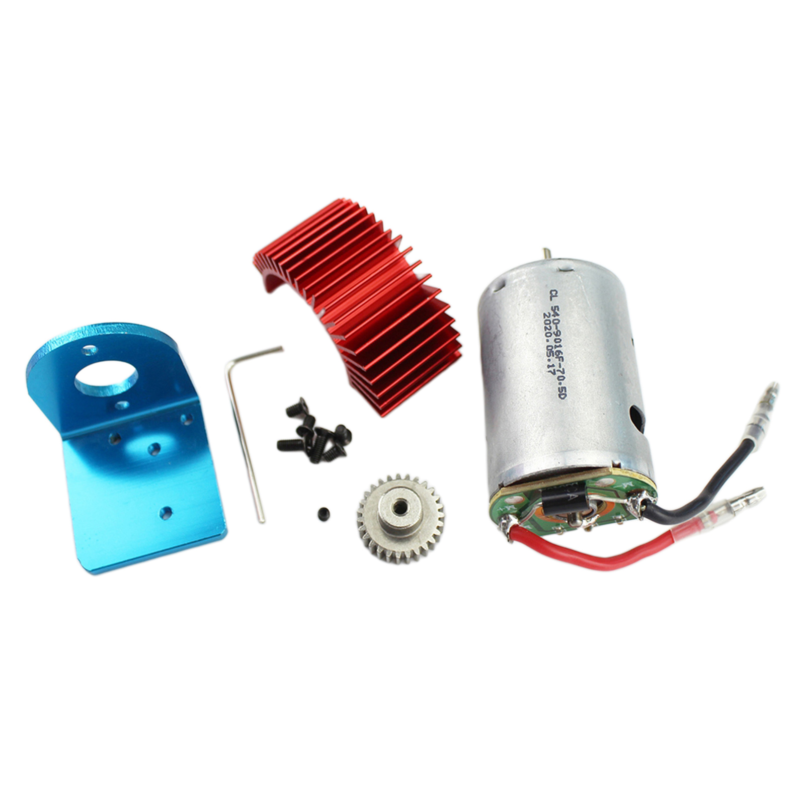 Metal Motor w/ 6x Screws Motor Gear Radiator for WLtoys A969-B A979-B RC Climbing Car Model Replacement Spare Parts Upgrade