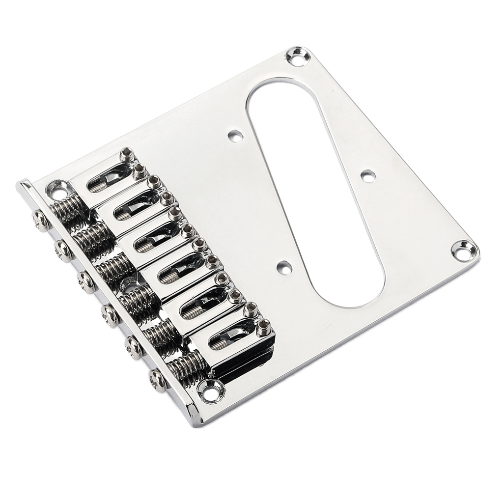 Vintage 6 String Nickel Bass Bridge for Precision Electric Bass Guitar Parts